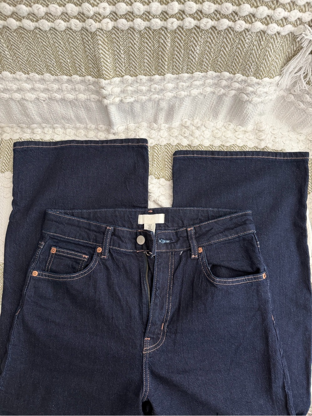 H&M Dark Blue Wide Leg Jeans